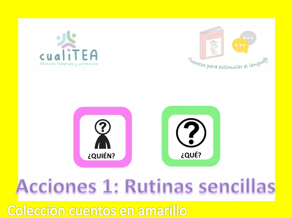 Portada: ACCIONES DE RUTINAS SENCILLAS